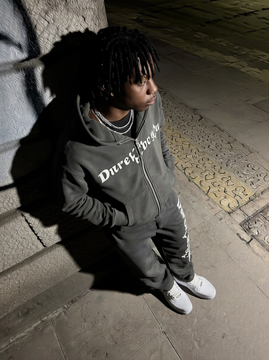 DTBY Redemption Set – Hoodie + Sweatpants (Washed Charcoal)